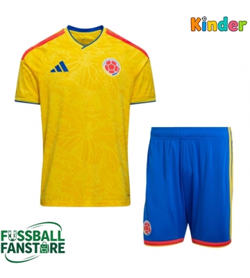 Kolumbien Replik Heimtrikot Kinder WM 2026 Kurzarm (+ Kurze Hosen)
